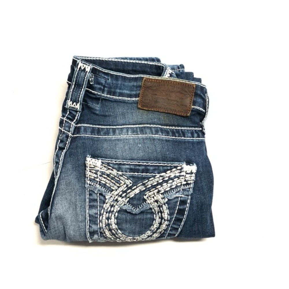 Big Star Women's Dark Blue Embroidered Pocket Jeans